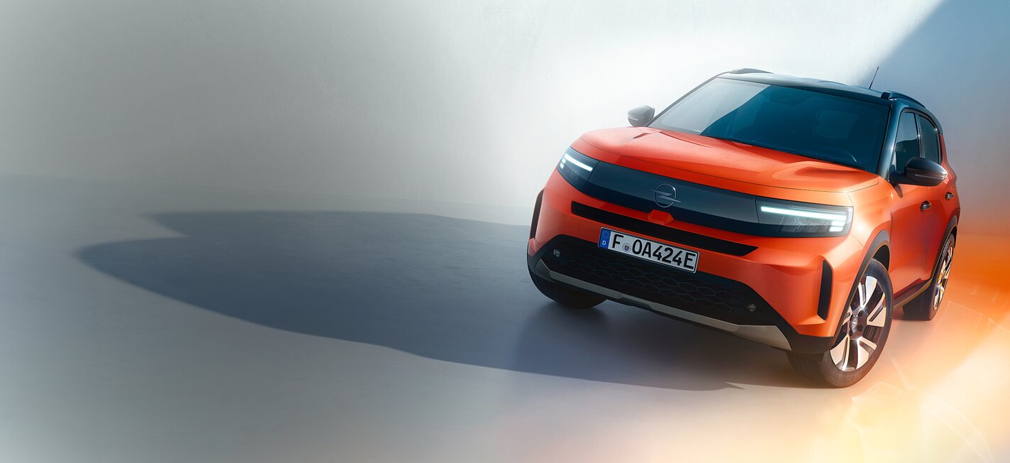 Ein Bild des beworbenen Opel Frontera in Kanyon Orange.